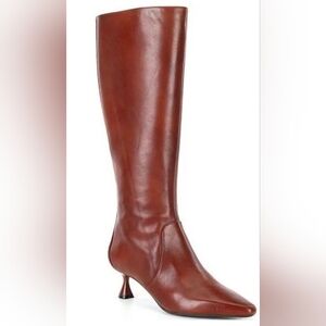Alex Marie Tall Leather Knee-High Boots in Chestnut Brown